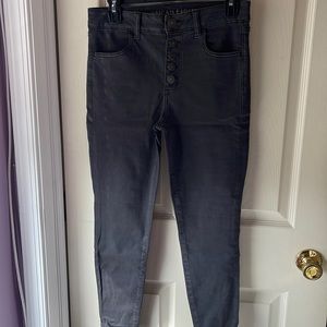 American Eagle next level stretch jeans black size 6 x-short, NWT